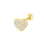 VOLLER HERZ ZIRKONIA PIERCING - 925 SILBER aus 925 Silber - Hochwertiger Schmuck - AURIME