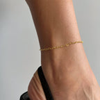 HERZ CHAIN FUSSKETTE aus 925 Silber - Eleganter Halskette - AURIME