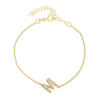 ZIRKONIA LETTER ARMKETTE aus 925 Silber - Eleganter Halskette - AURIME