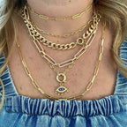 MIYA AUGE HALSKETTE aus 925 Silber - Eleganter Halskette - AURIME
