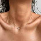 MINI ZIRKONIA HERZ HALSKETTE aus 925 Silber - Eleganter Halskette - AURIME
