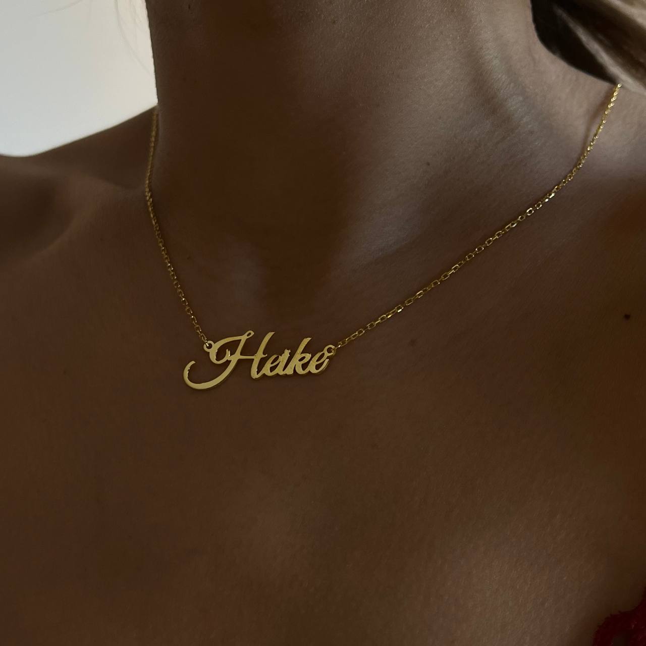 NAMENSKETTE SCHRIFTART GREAT VIBES aus 925 Silber - Eleganter Halskette - AURIME