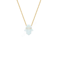 FATIMAS Hand Opal Kette in Weiß aus 925 Silber von Aurime, zeigt die elegante silberne Halskette mit Opal-Anhänger.