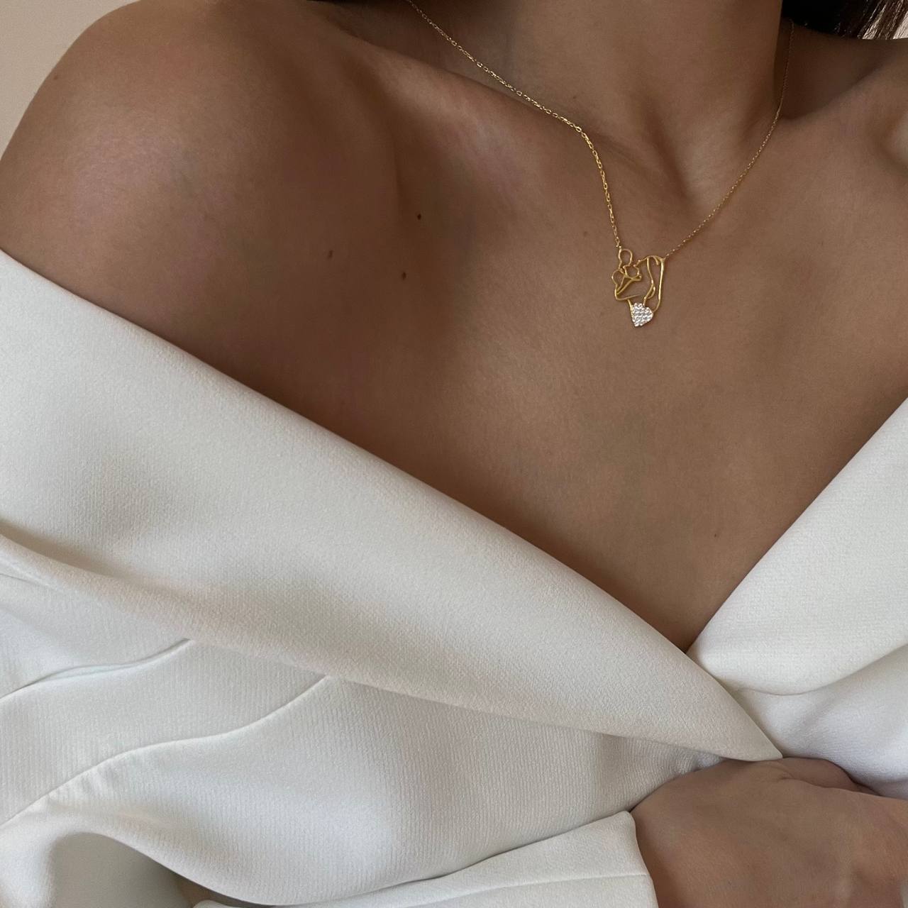 MOM HALSKETTE MIT HERZ aus 925 Silber - Eleganter Halskette - AURIME