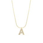 ZIRKONIA LETTER NECKLACE ITALI MINI aus 925 Silber - Hochwertiger Schmuck - AURIME