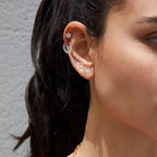 VOLLER HERZ ZIRKONIA PIERCING - 925 SILBER aus 925 Silber - Hochwertiger Schmuck - AURIME