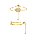 CHAIN RING ZIRKONIA aus 925 Silber - Eleganter Ring - AURIME