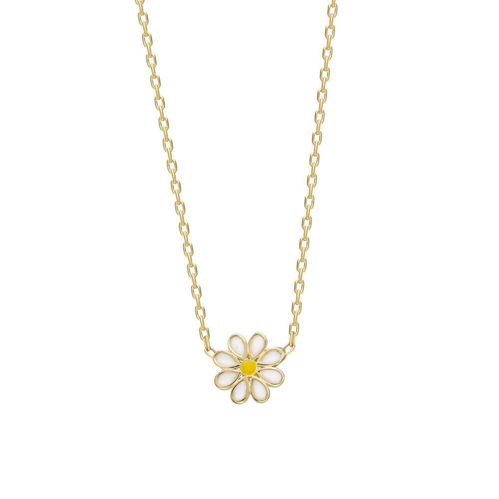 MINIMAL DAISY HALSKETTE aus 925 Silber - Eleganter Halskette - AURIME