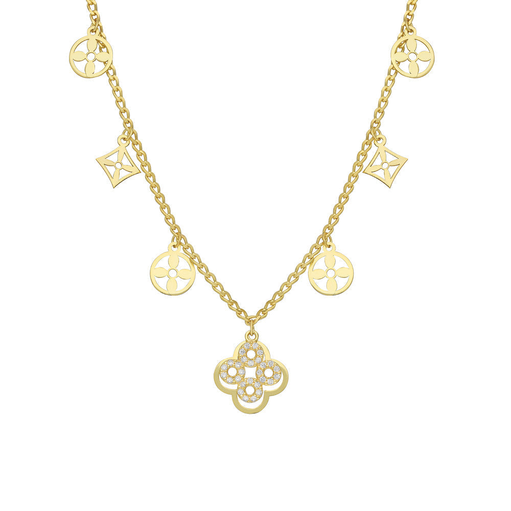 LUXUS CHARM HALSKETTE aus 925 Silber - Eleganter Halskette - AURIME