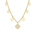 Luxus Charm Halskette von AURIME aus 925 Silber, detailreiche Kettenanhänger und elegantes Design sichtbar.