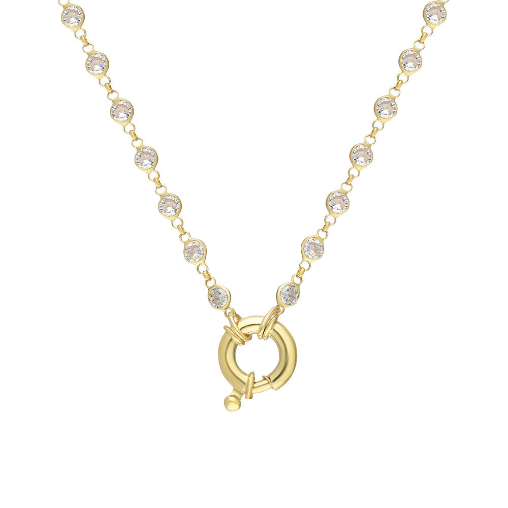 CHAIN DESIGN DIAMOND HALSKETTE aus 925 Silber - Eleganter Halskette - AURIME