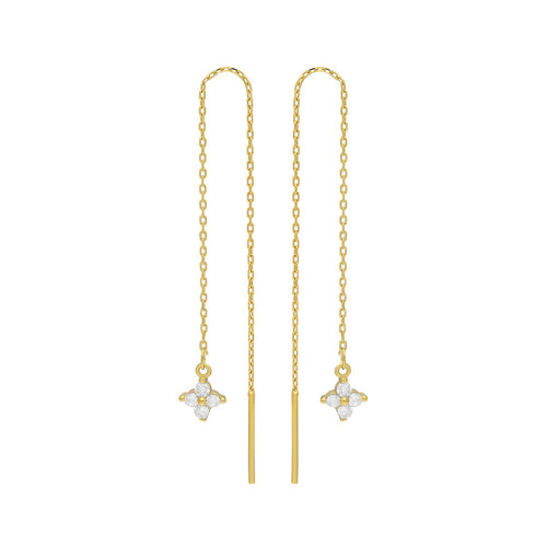 Blumen-Hängende Ohrringe aus 925 Silber von Aurime, filigrane Blumenmotive, eleganter Schmuck für Damen