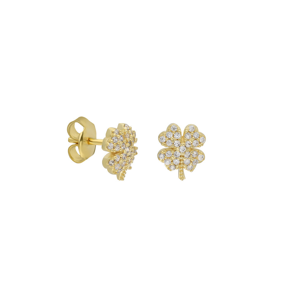 ZIRKONIA KLEEBLATT OHRRINGE II aus 925 Silber - Eleganter Ohrringe - AURIME