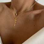 SIGNATUR SENKRECHTE NAMENSKETTE aus 925 Silber - Eleganter Halskette - AURIME