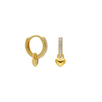 ZIRKONIA BABES HERZ OHRRINGE aus 925 Silber - Eleganter Ohrringe - AURIME