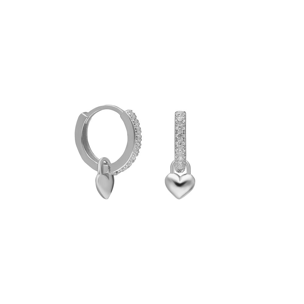 ZIRKONIA BABES HERZ OHRRINGE aus 925 Silber - Eleganter Ohrringe - AURIME