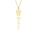 Silberne Sonnenblumen-Namensketten aus 925er Silber von AURIME, detailreiche Blume mit Namensgravur, elegante Schmuckkette