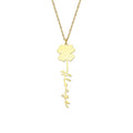 925 Silber Kleeblatt Namensketten-Anhänger von AURIME, detailreiche Kette mit kleinem Klee in natürlicher Optik