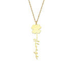 KLEEBLATT NAMENSKETTE aus 925 Silber - Eleganter Halskette - AURIME