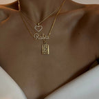 FULL ZIRKONIA HERZ KETTE aus 925 Silber - Eleganter Halskette - AURIME
