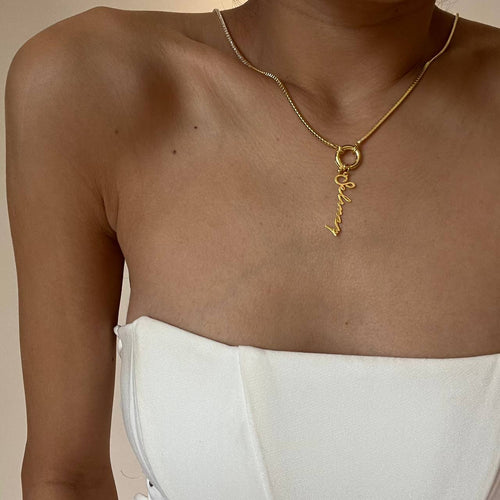 AURIME SIGNATUR-Halskette mit Strass, 925 Silber, detailreiche Kette mit funkelnden Steinen, modischer Schmuck für Damen