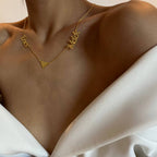 NAMENSKETTE MIT 2 WUNSCHNAMEN + HERZ aus 925 Silber - Eleganter Halskette - AURIME