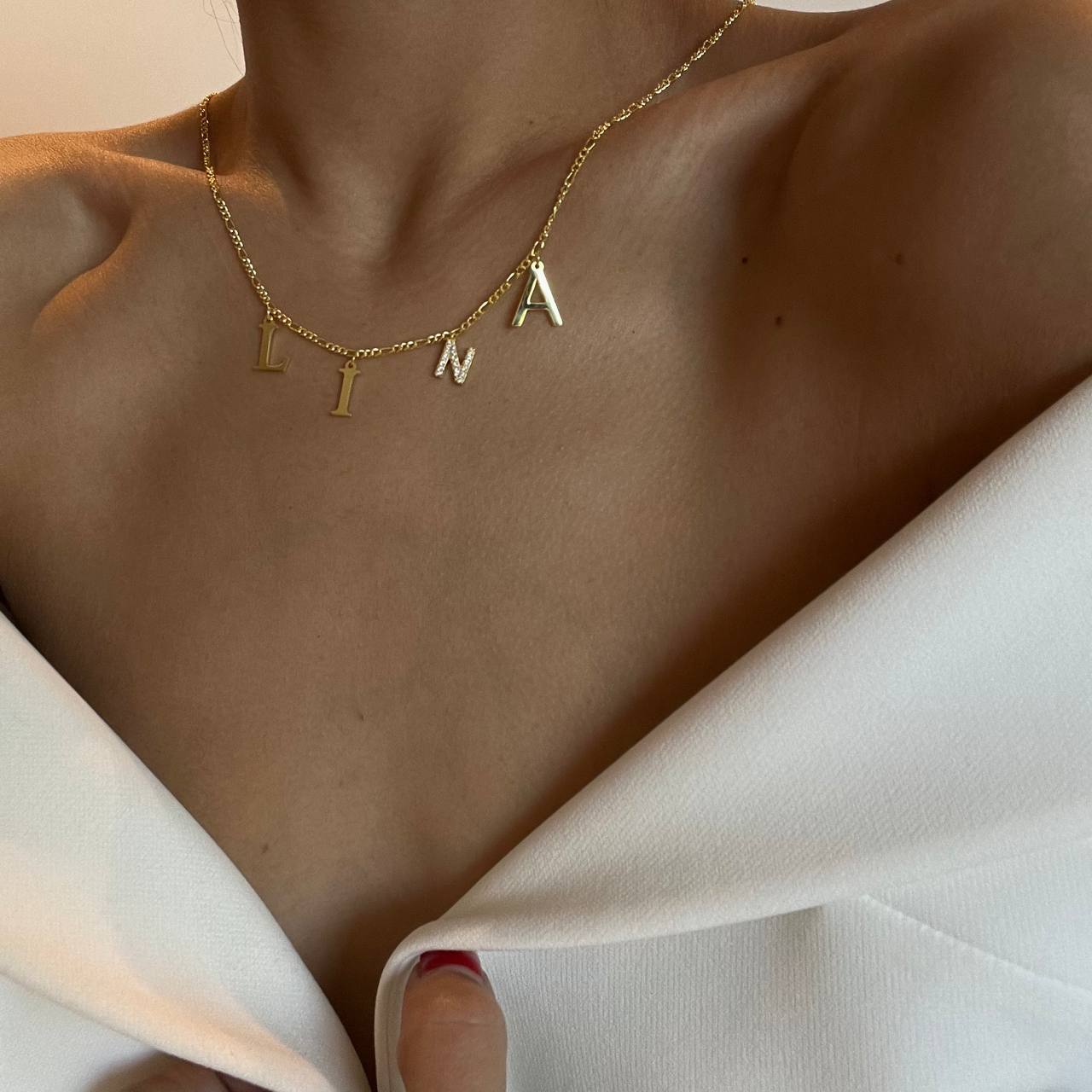 TREM NAMENS BUCHSTABEN CHOCKER aus 925 Silber - Hochwertiger Schmuck - AURIME