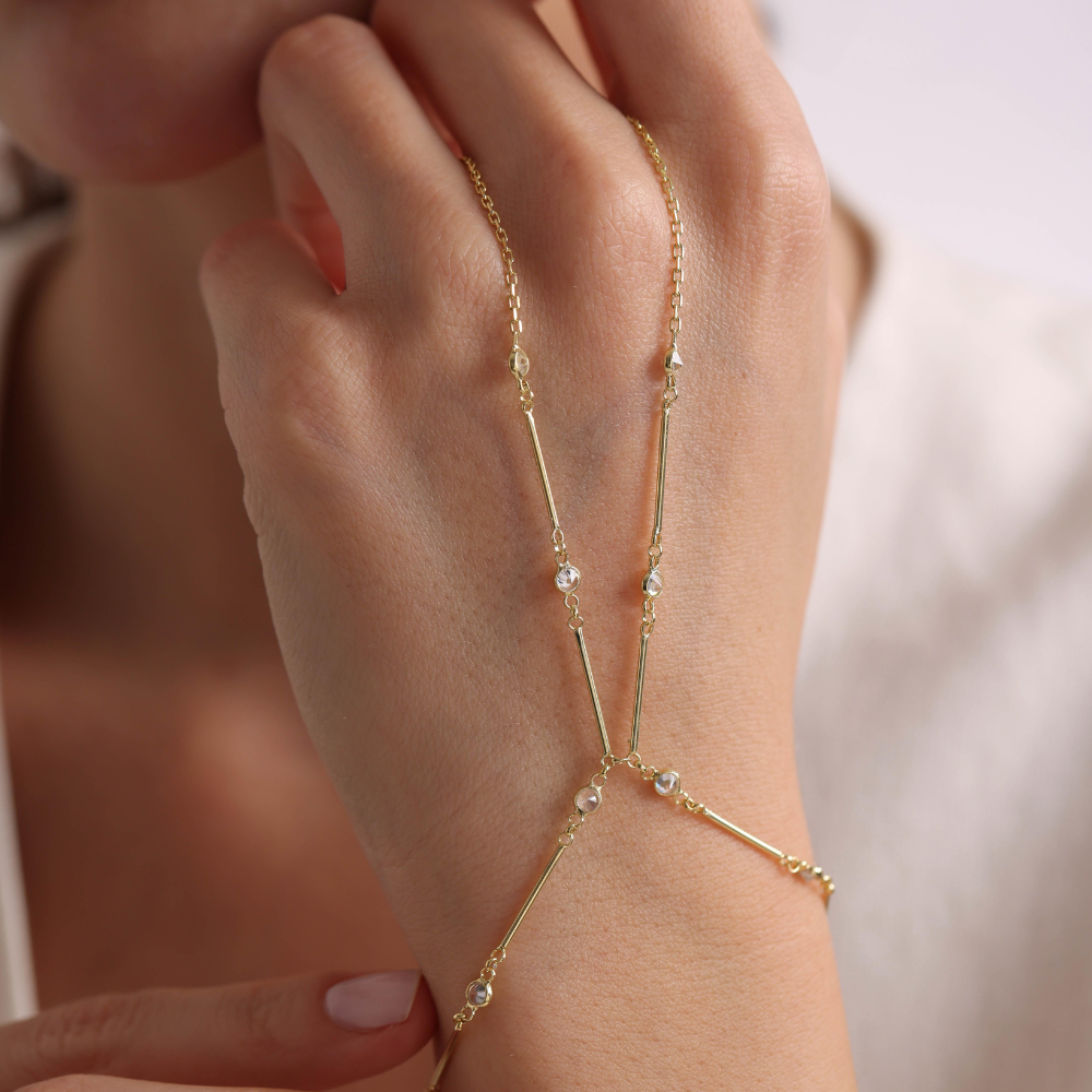 RUNA HANDKETTE aus 925 Silber - Eleganter Halskette - AURIME