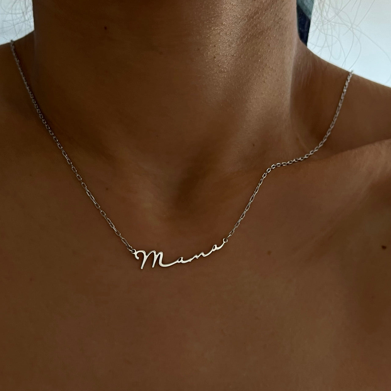 SIGNATUR KETTE WAAGERECHT aus 925 Silber - Eleganter Halskette - AURIME
