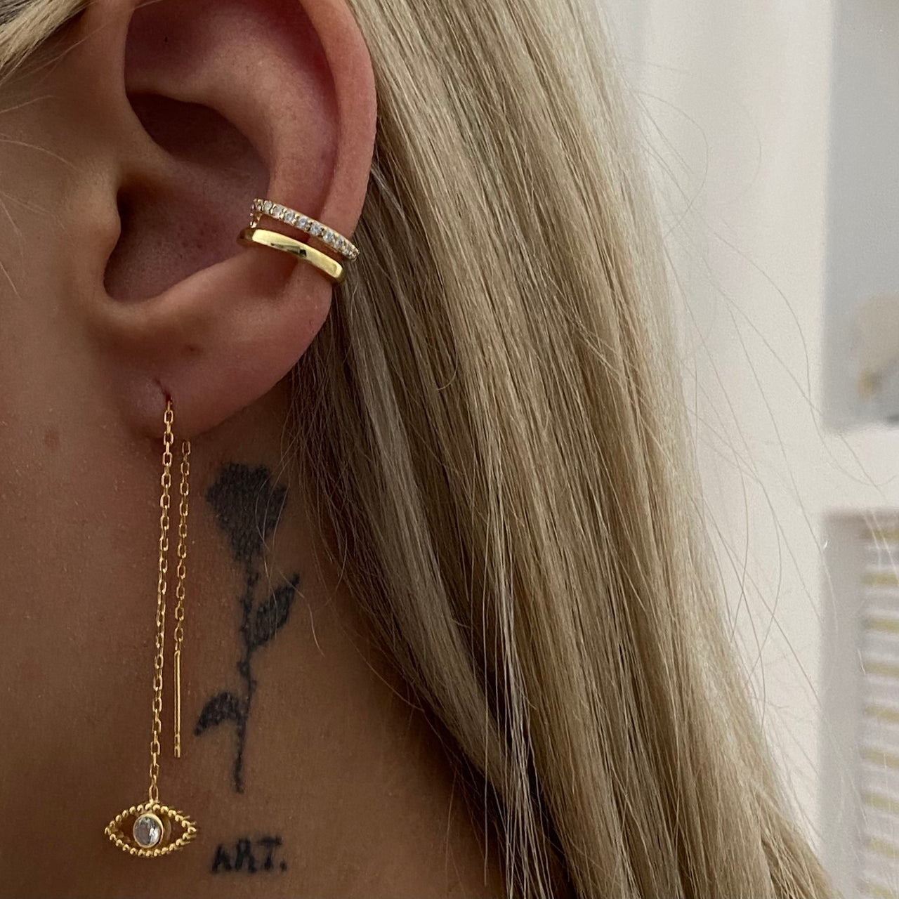 EYE EARRING HÄNGEND OHRRING aus 925 Silber - Eleganter Ohrringe - AURIME