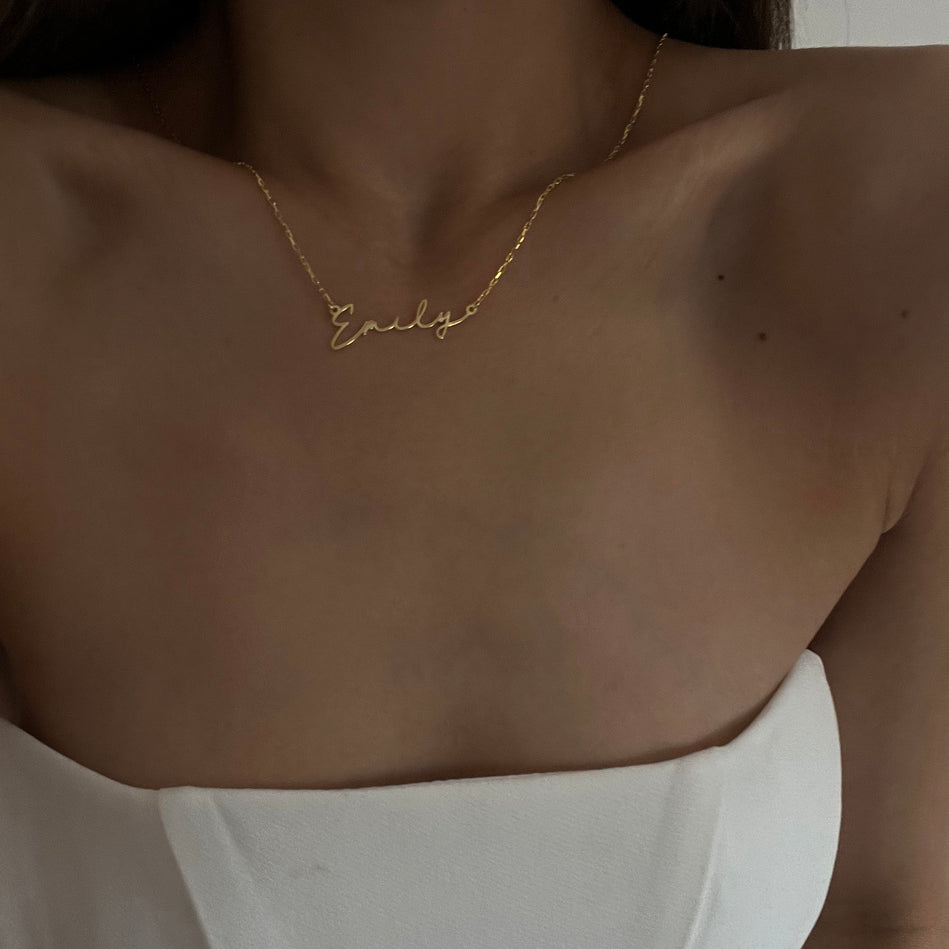 NAMENSKETTE MODEL 4 aus 925 Silber - Eleganter Halskette - AURIME