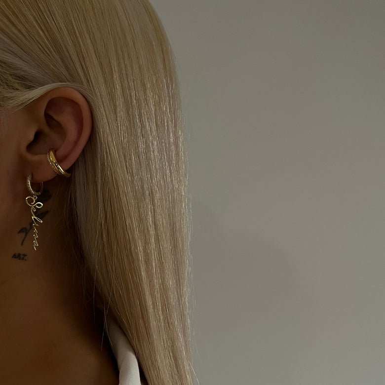 NAMENSOHRRING MIT ZIRKONIA aus 925 Silber - Eleganter Ohrringe - AURIME