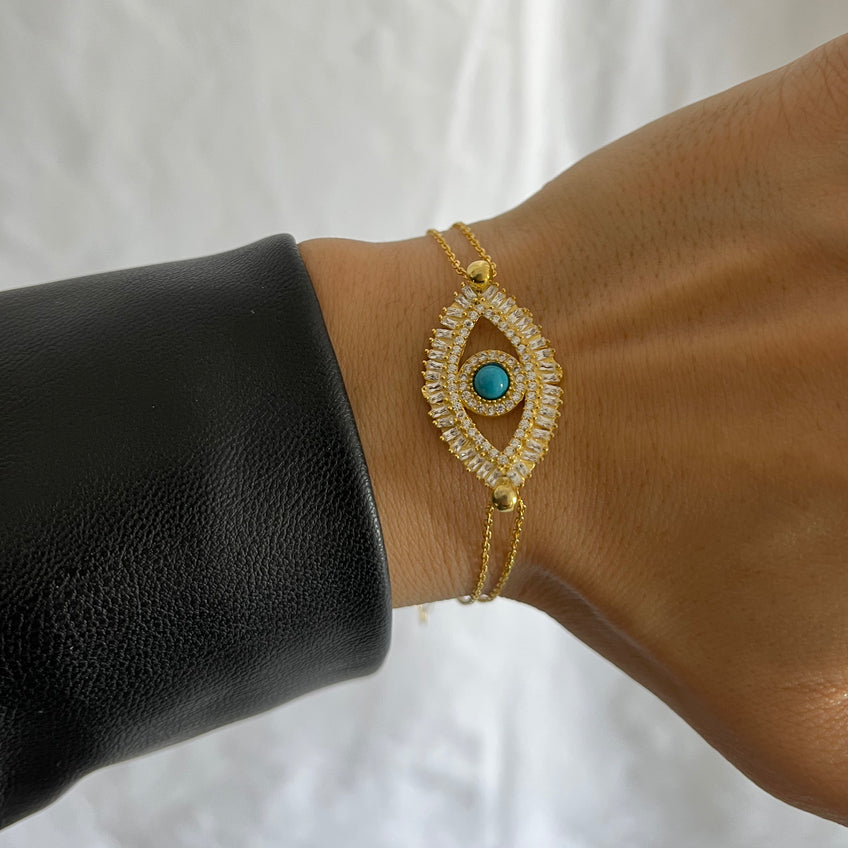 Augen Armkette Boho - 925 SILBER aus 925 Silber - Eleganter Halskette - AURIME
