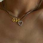 GLÄNZEN HERZ KETTE aus 925 Silber - Eleganter Halskette - AURIME