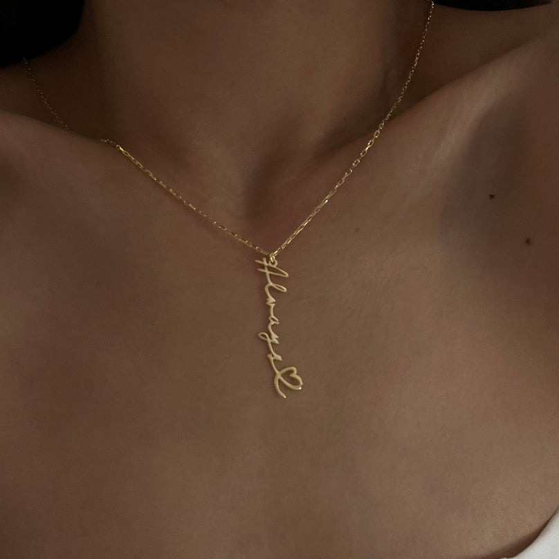 HERZ SYMBOL NAMENSKETTE aus 925 Silber - Eleganter Halskette - AURIME