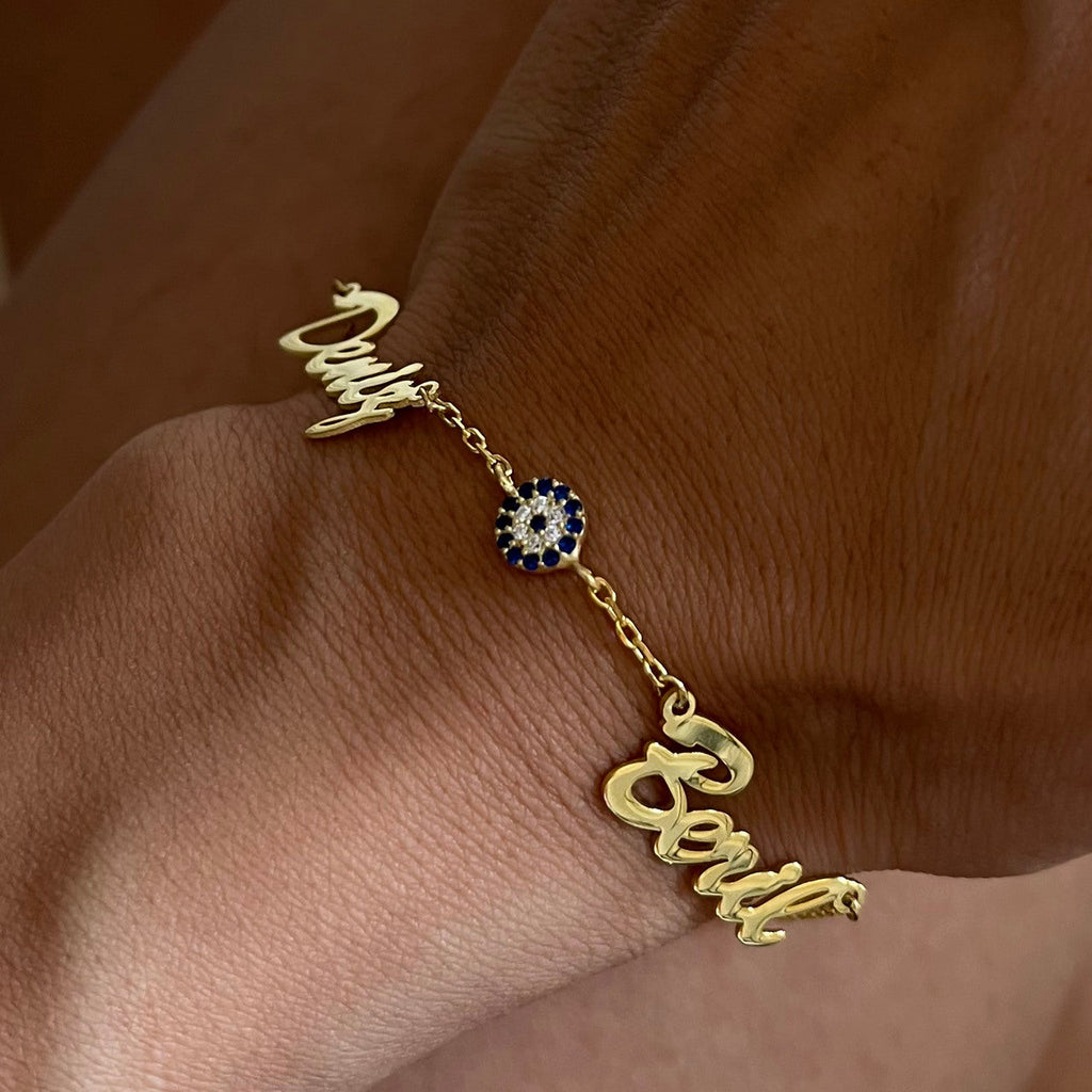 2-PIECE NAME BRACELET | NAZAR VARIANT | 925 SILVER