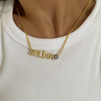 ZIRKONIA NAMENSKETTE MIT NAZAR aus 925 Silber - Eleganter Halskette - AURIME